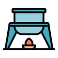 Fondue icon vector flat