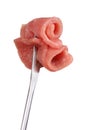 Fondue skewer with meat Royalty Free Stock Photo