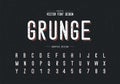 Texture Font and alphabet vector, Letter style typeface and number design, Graphic text on grunge background