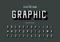 Font and alphabet vector, Shadows typeface and letter number design, Graphic text on background