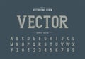Pixel Font and alphabet vector, Writing style typeface letter and number design, graphic text on background