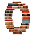 Font composed of spines of books