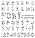 Font consisting of the Latin alphabet and digits