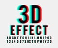 Font 3d effect vector Royalty Free Stock Photo