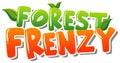 Font design for forest frenzy on white background