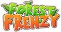 Font design for word forest frenzy in green and orange color