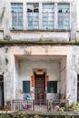 Font door of an abandoned old chinese house Royalty Free Stock Photo