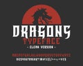 Font Dragons. Clean version. Royalty Free Stock Photo