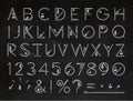 Font Flat chalk