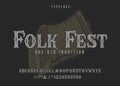 Font Folk Fest Craft retro vintage typeface design