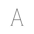 Font, format, text icon. Element of text and typography for mobile concept and web apps icon. Thin line icon for website
