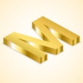 Font gold 3D style