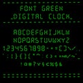 Font green digital clock