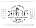 Font handmade - modular and hand-written, can be used for your design, for example - badges, posters Royalty Free Stock Photo