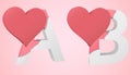 Font Heart A and B