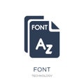 Font icon. Trendy flat vector Font icon on white background from Royalty Free Stock Photo