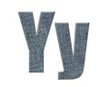 Font jeans letters alphabet