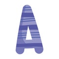 font letter colored A