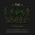 Font The Lost World. Craft retro vintage typeface