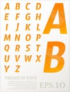 Font lowpoly design style illusstration eps.10 Royalty Free Stock Photo