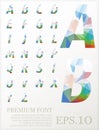 Font lowpoly design style illusstration eps.10 Royalty Free Stock Photo