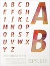 Font lowpoly design style illusstration eps.10 Royalty Free Stock Photo