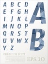 Font lowpoly design style illusstration eps.10 Royalty Free Stock Photo
