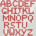 Font made of the red mosaic Royalty Free Stock Photo