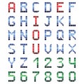 Font numbers cubes