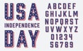 Font USA Flag Stars and Stripes