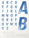 Font vector lowpoly design style illusstration eps.10 Royalty Free Stock Photo