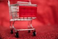 Font view of Shopping cart ,shopping concept