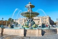 Fontain on Place de la Concorde in Paris Royalty Free Stock Photo