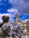 The Fontaine Bartholdi in Lyon, France Royalty Free Stock Photo