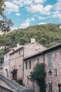 Fontaine-de-Vaucluse, Provence-Alpes-Cote d`Azur, France, September 25, 2018: View of the narrow ancient streets Royalty Free Stock Photo