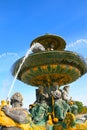 Fontaine des Mers at Place de la Concorde in Paris Royalty Free Stock Photo