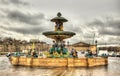 Fontaine des Mers on the Place de la Concorde Royalty Free Stock Photo