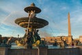 Fontaine des Mers under Paris Sunset.