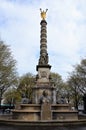 Fontaine du Palmier Fountain of the palm placed in the historic square Place du Chatelet in Paris