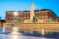 The Fontaine du Soleil on Place Massena in the Morning, Nice, Fr