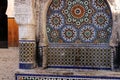 The Fontaine Nejjarine in FEZ is a famous landmark of the XVIII century. This is one of the most beautiful fountains in the Royalty Free Stock Photo