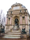 The Fontaine Saint-Michel in the Place Saint-Miche