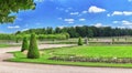 FONTAINEBLEAU, FRANCE - JULY 09, 2016 : Beautiful park near suburban Residence of the France Kings - Chateau Fontainebleau.