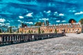 FONTAINEBLEAU, FRANCE - JULY 09, 2016 :Suburban Residence of the France Kings - beautiful Chateau Fontainebleau and surrounding