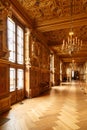 Fontainebleau, France, March 30, 2017: Room interior in palace Chateau de Fontainebleau which used to be a royal chateau Royalty Free Stock Photo