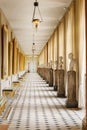 Fontainebleau, France, March 30, 2017: Room interior in palace Chateau de Fontainebleau which used to be a royal chateau Royalty Free Stock Photo