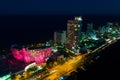 Fontainebleau Hotel Miami Beach at night Royalty Free Stock Photo