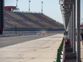 Fontana, California USA - Nov. 8, 2018: Mazda Race cars at Auto Club Speedway Pit Lane