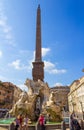 Spectacular Fiumi Fountain Piazza Navona Rome Italy