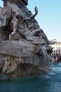 Fontana dei Quattro Fiumi in Navona square in Rome, Italy